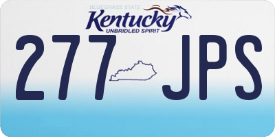 KY license plate 277JPS