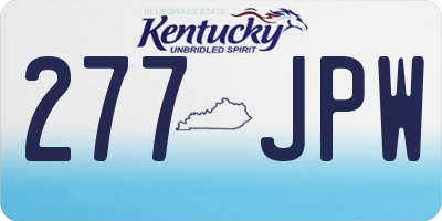 KY license plate 277JPW