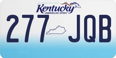 KY license plate 277JQB