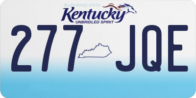 KY license plate 277JQE