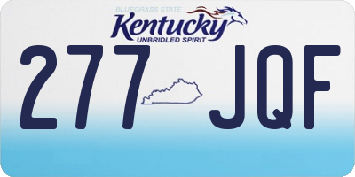 KY license plate 277JQF