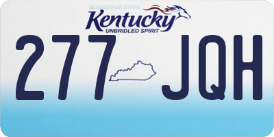 KY license plate 277JQH