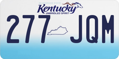 KY license plate 277JQM
