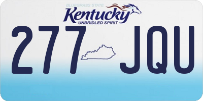 KY license plate 277JQU
