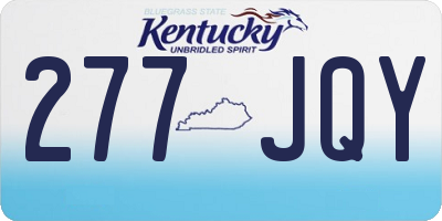 KY license plate 277JQY