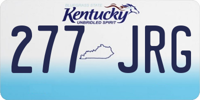 KY license plate 277JRG