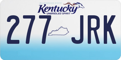 KY license plate 277JRK