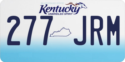 KY license plate 277JRM
