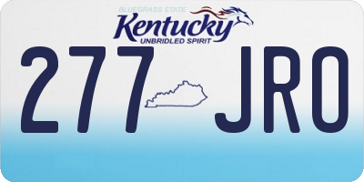KY license plate 277JRO