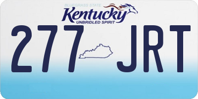 KY license plate 277JRT
