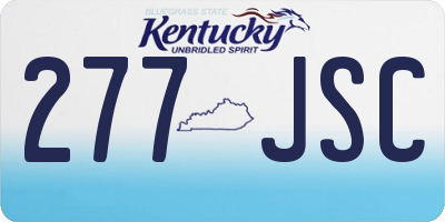 KY license plate 277JSC