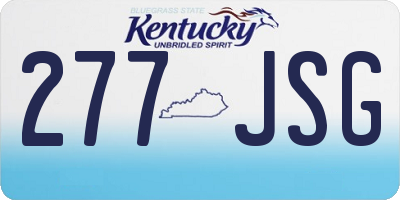 KY license plate 277JSG