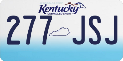 KY license plate 277JSJ