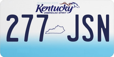 KY license plate 277JSN