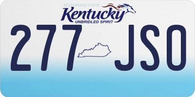 KY license plate 277JSO