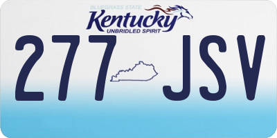 KY license plate 277JSV