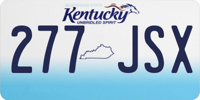 KY license plate 277JSX