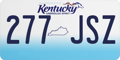 KY license plate 277JSZ