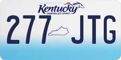 KY license plate 277JTG