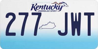 KY license plate 277JWT