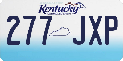 KY license plate 277JXP