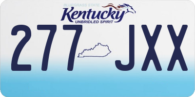 KY license plate 277JXX