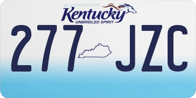 KY license plate 277JZC