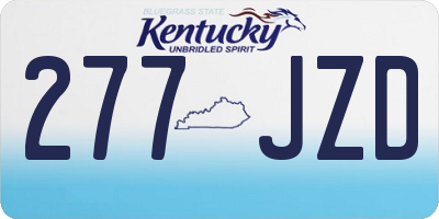 KY license plate 277JZD