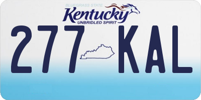 KY license plate 277KAL