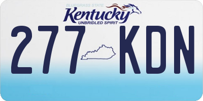 KY license plate 277KDN