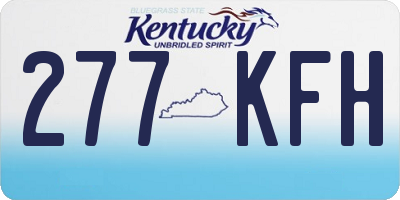 KY license plate 277KFH