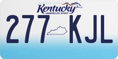 KY license plate 277KJL