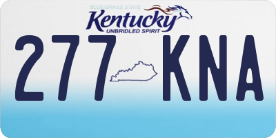 KY license plate 277KNA