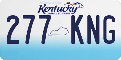 KY license plate 277KNG