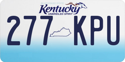 KY license plate 277KPU