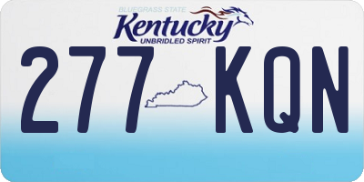 KY license plate 277KQN