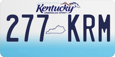 KY license plate 277KRM