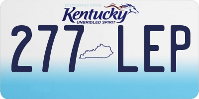KY license plate 277LEP