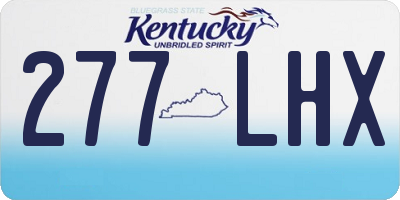 KY license plate 277LHX
