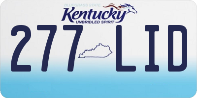 KY license plate 277LID