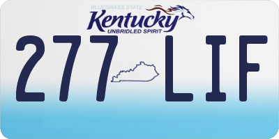 KY license plate 277LIF