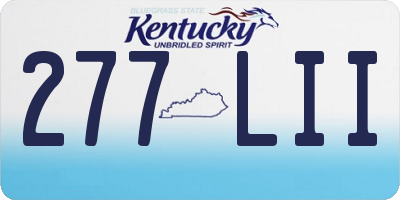 KY license plate 277LII