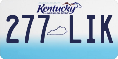 KY license plate 277LIK