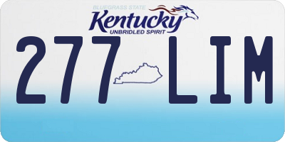 KY license plate 277LIM