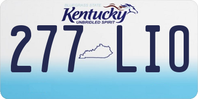KY license plate 277LIO