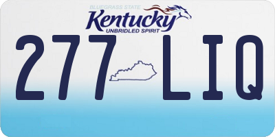 KY license plate 277LIQ