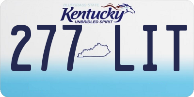 KY license plate 277LIT