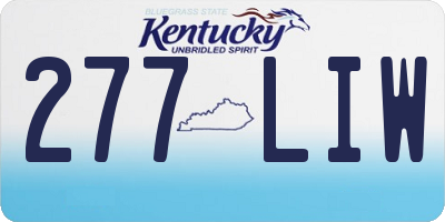 KY license plate 277LIW