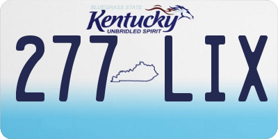 KY license plate 277LIX