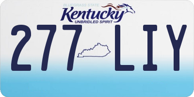 KY license plate 277LIY
